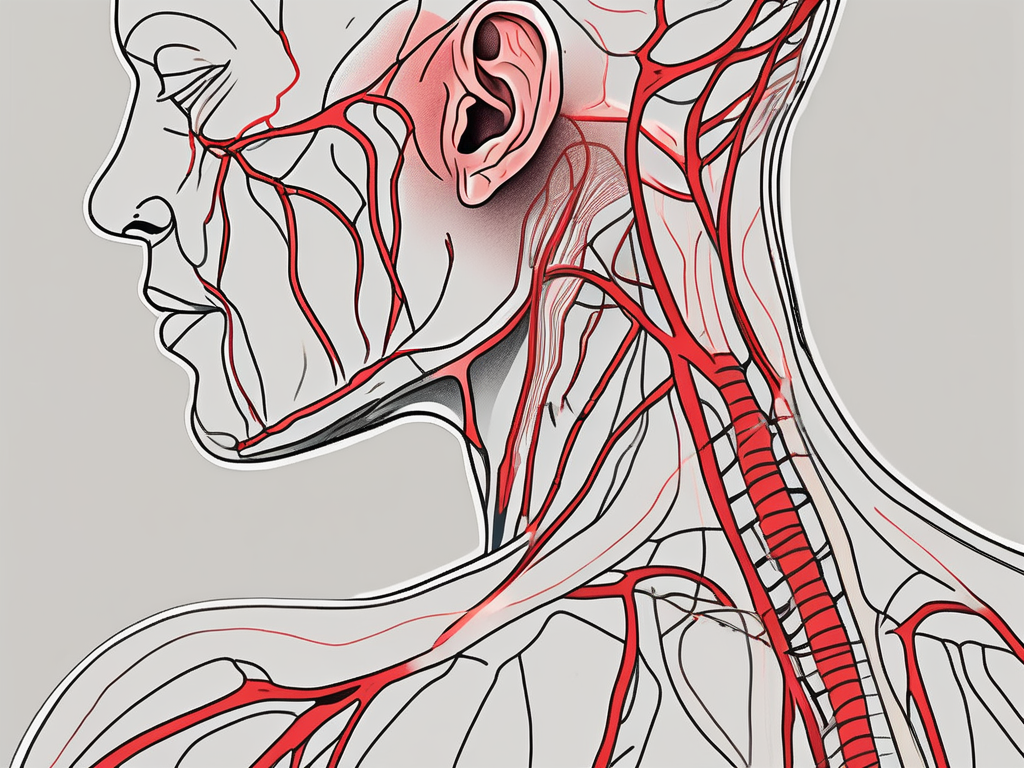 The human head and neck area