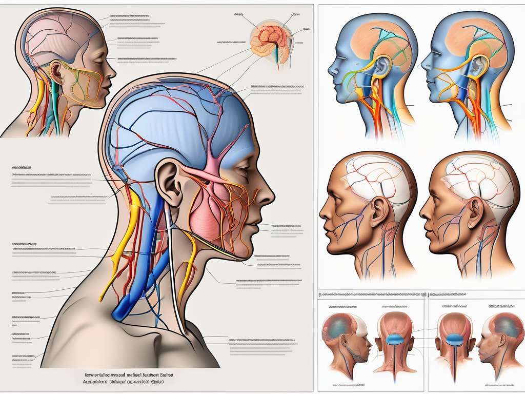 The human head and neck area