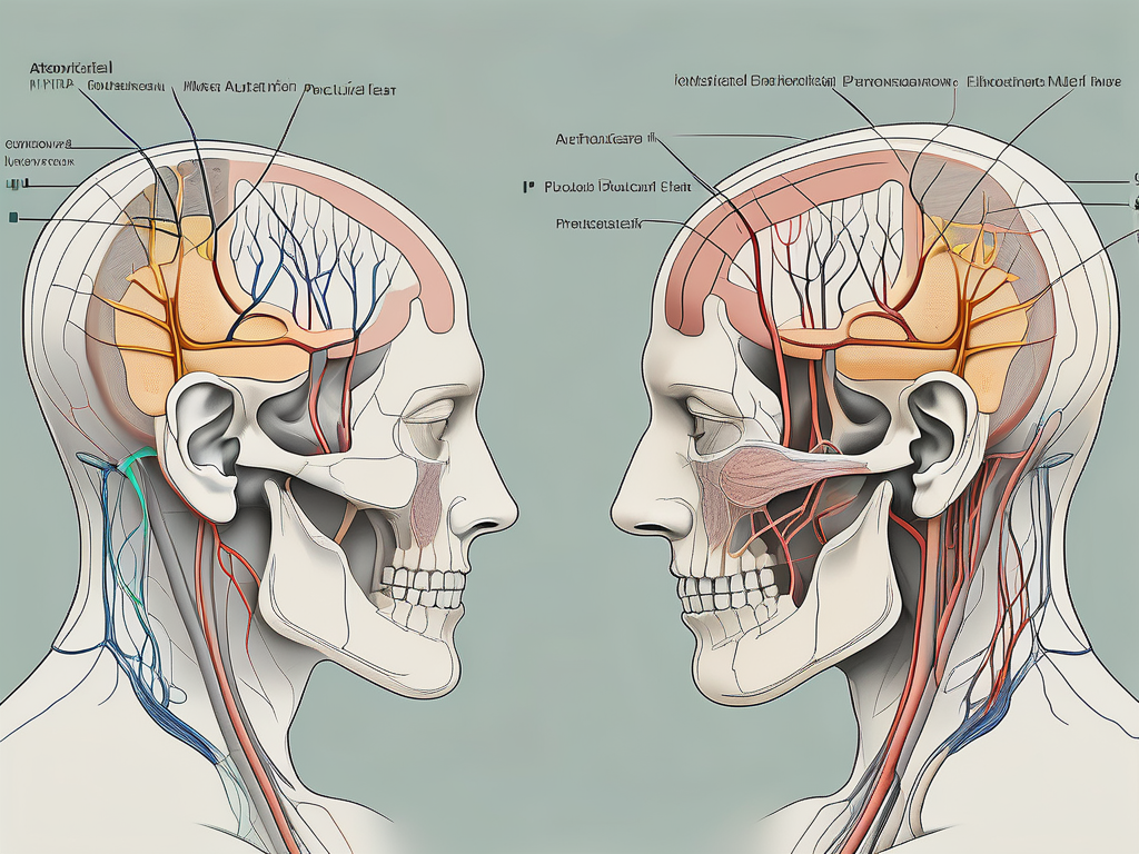 The anatomical pathway of the great auricular nerve