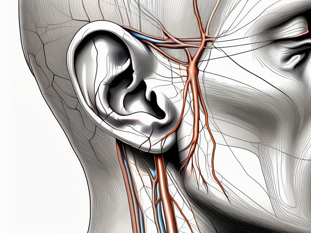 The human ear with a detailed focus on the posterior auricular nerve