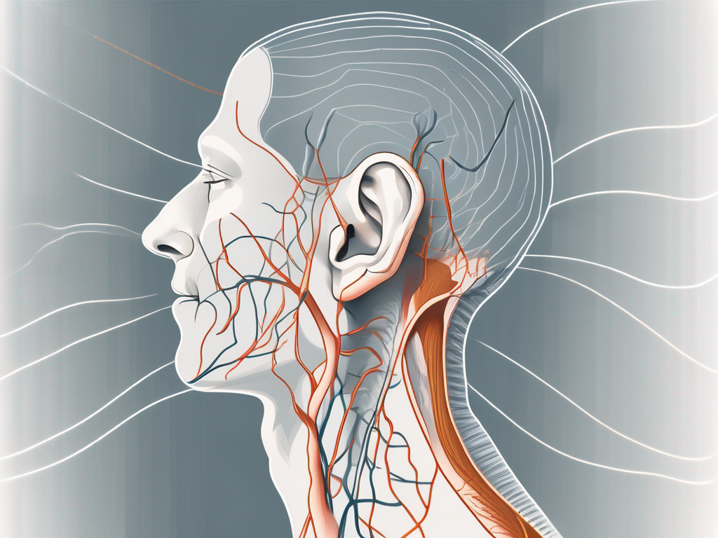 The human ear and neck area