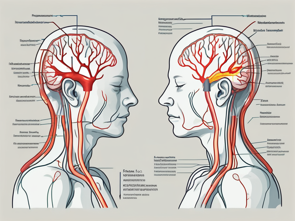 The human nervous system focusing on the great auricular nerve