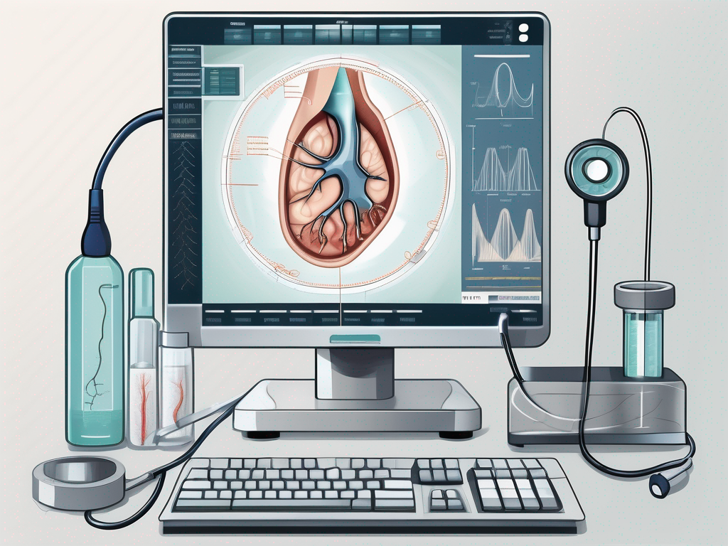An ultrasound machine with a detailed