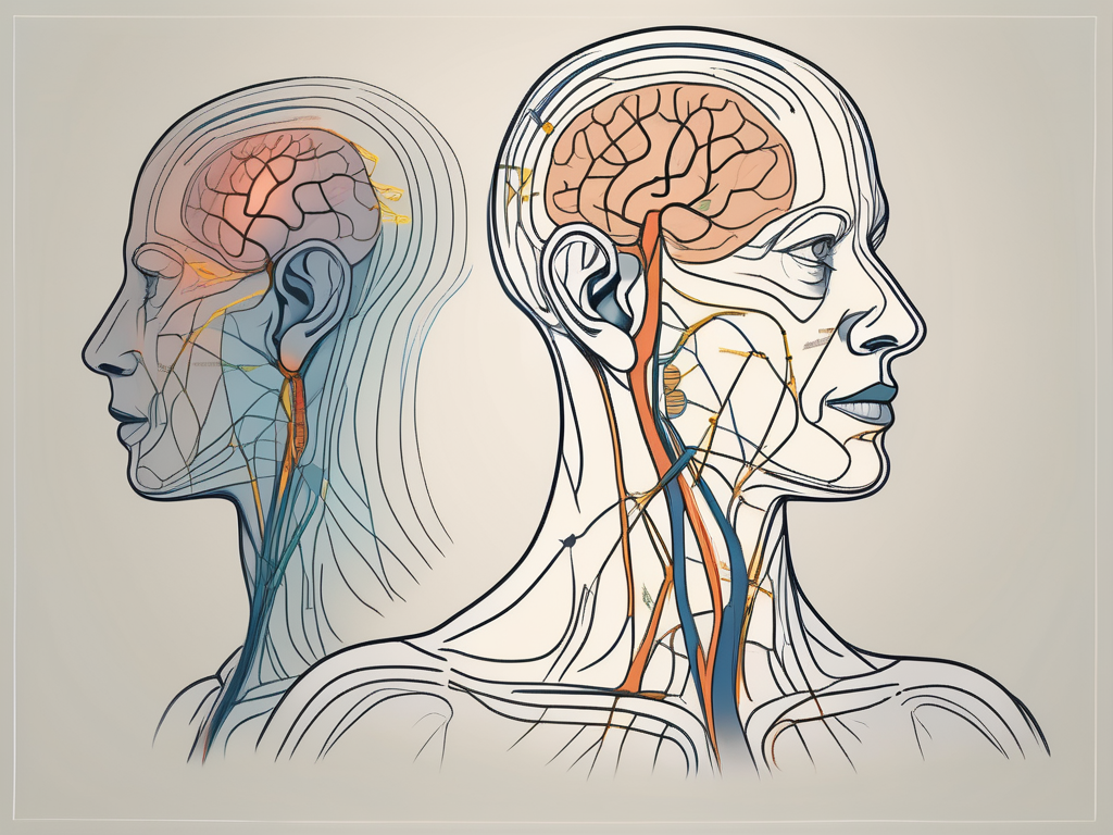 The human head and neck area