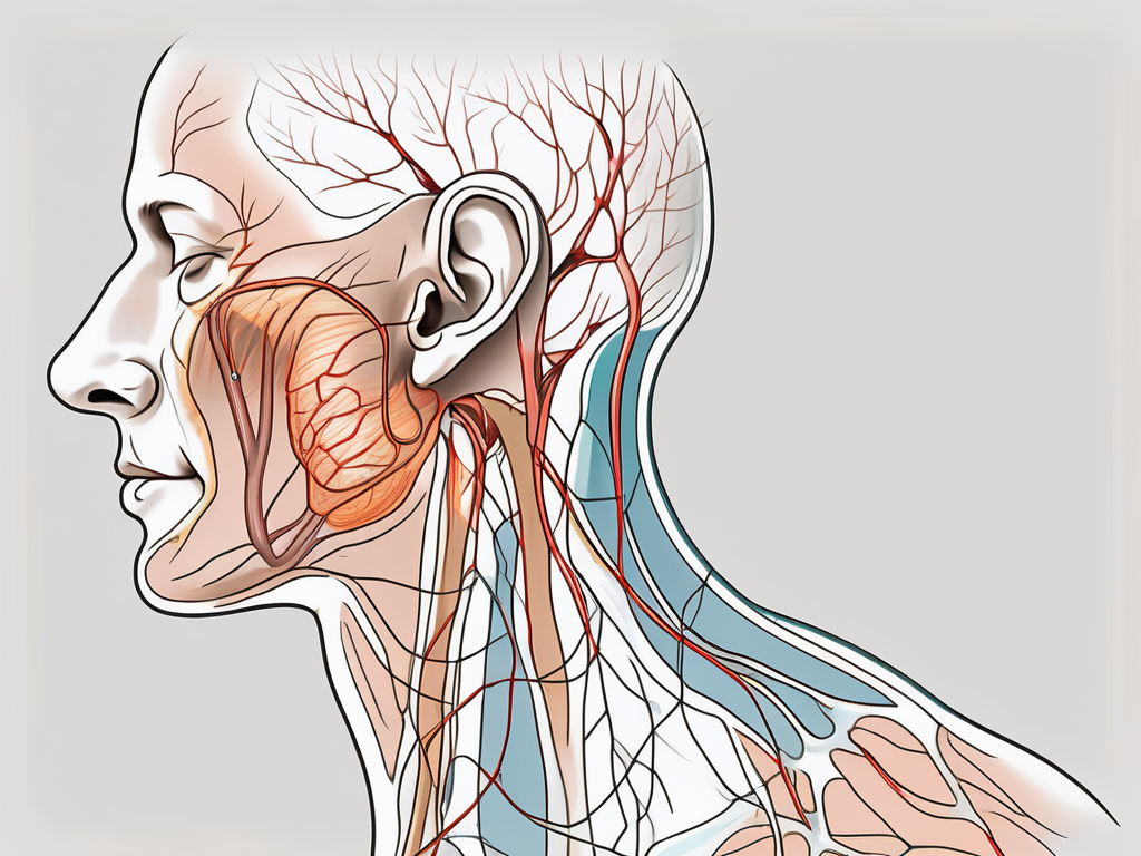 The human ear and neck area