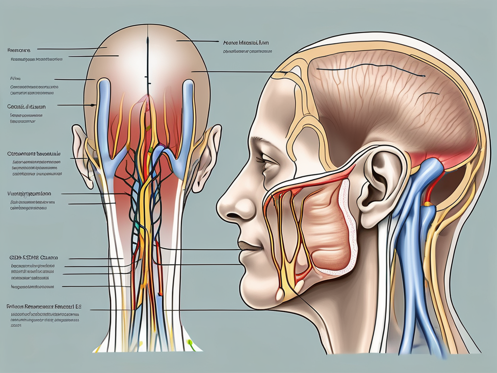 The great auricular nerve in relation to the human ear and neck