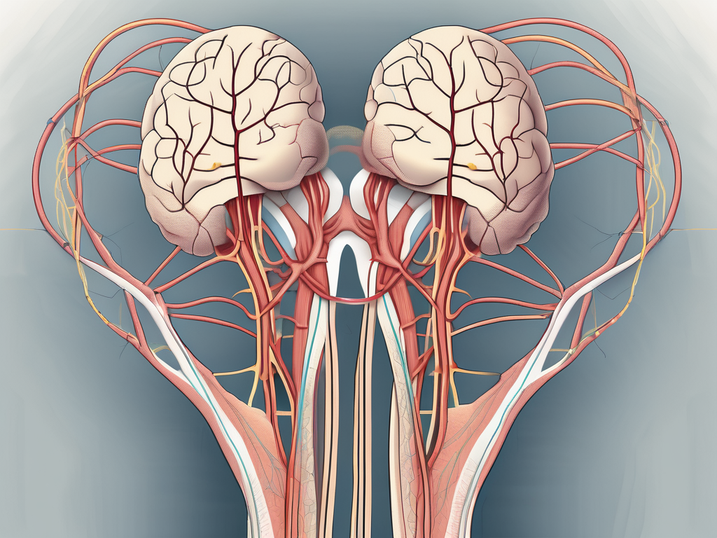 The great auricular nerve intertwined with other nerves