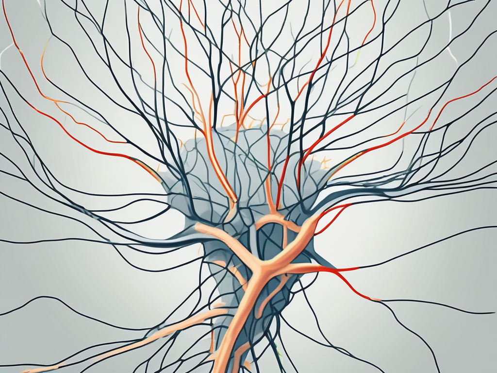 The cervical plexus highlighting the great auricular nerve branching out from it