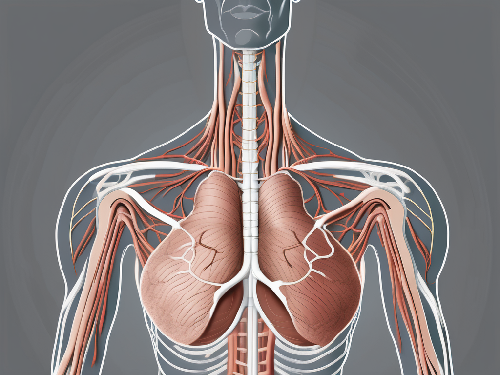 The human neck and upper chest area