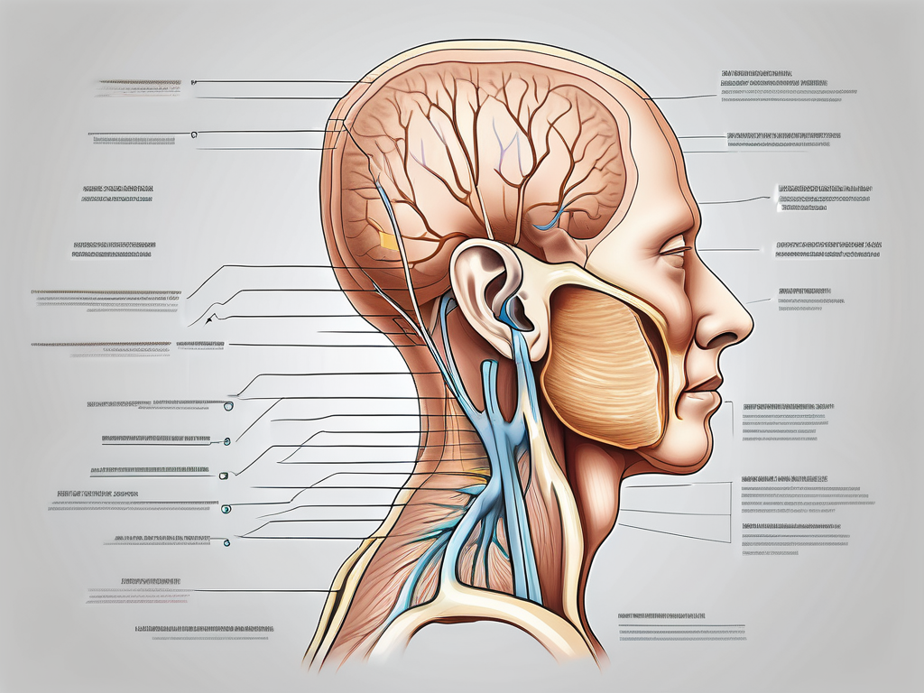 The greater auricular nerve in relation to the human ear